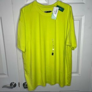 NWT par simons le 31 stretch neon highlighter yellow tee shirt XL
